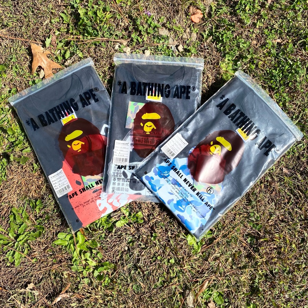 A Bathing Ape Graphic T-Shirts Set